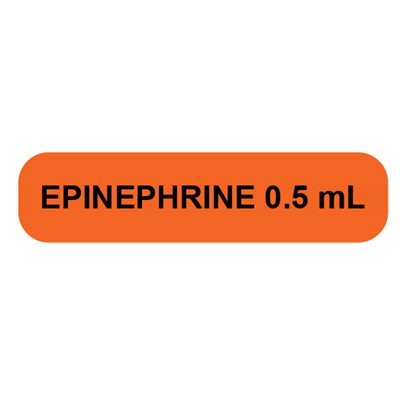 Label Epinephrine 0 5 ML