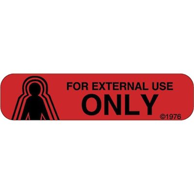 Label "For External Use Only"