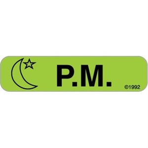 Label "P.M."