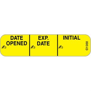 Label "Date Opened / Exp.Date / Initial"