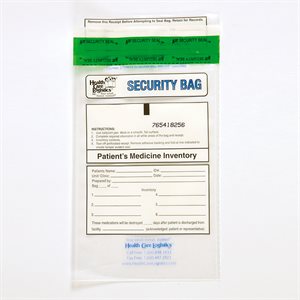  Patients Medicine Inventory Bags, 6 x 9, Clear