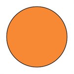 Blank Circle Labels, ¾", Orange