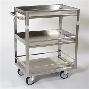 Stainless Steel Cart w / Guard Rail