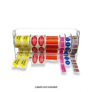 Label Dispenser with Dividers, 34.5 x 9 x 18 cm