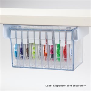 Pharmacy auxiliary label dispenser