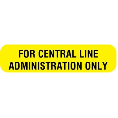 Red Central Line Label For Central Line Administration Only Labels