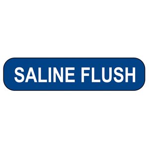 Saline Flush Labels
