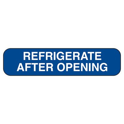  Refrigerate After Opening Labels