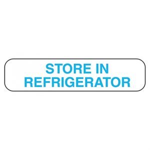 Store In Refrigerator Labels