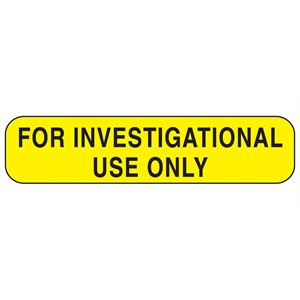 For Investigational Use Only Labels