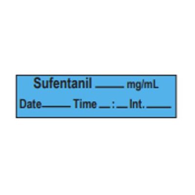 Label Tape: Sufentanil____mg / ml