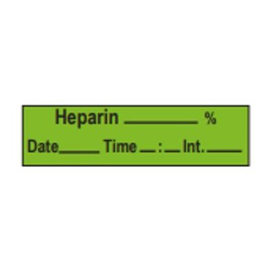 Label Tape: Heparin____%
