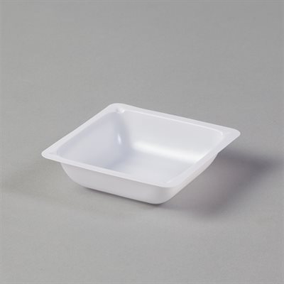 SEOH Medium Square Plastic Weigh Boats - 100 Pack, 3-5/16" X 3/4" Disposable Dishes For Lab & Kitchen Use