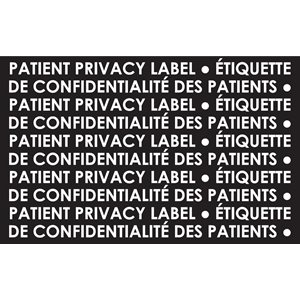 Bilingual Patient Privacy Labels with Security Feature, 2 rolls of 500 / PK