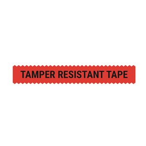 Tamper Resistant Tape, Red, 108'L x 0.5"H