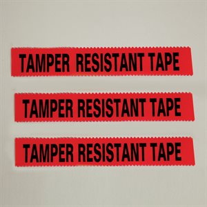 Tamper Resistant Tape, Red, 108'L x 1"H