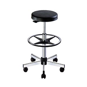 Kango® Polyurethane Stool with Footrest and Casters