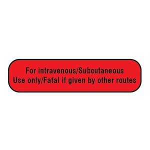 Label: For Intravenous / Subcutaneous Use Only...