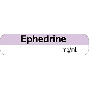 Label "Ephedrine mg / mL"