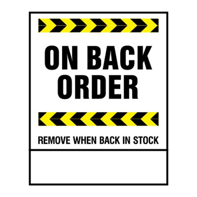 Sticker: On Back Order