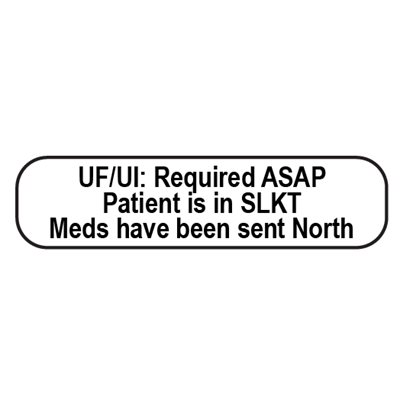 Label: UF / UI: Required ASAP...
