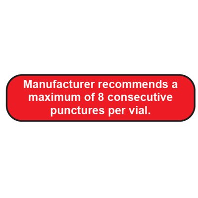 Label: Manufacturer recommends a maximum...