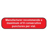 Label: Manufacturer recommends a maximum...