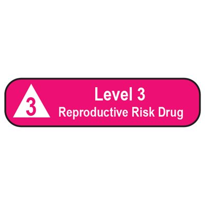 Reproductive Risk Sign Printable Label: Level 3 Reproductive Risk Drug