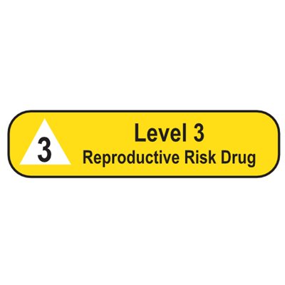 Reproductive Risk Sign Printable Label: Level 3 Reproductive Risk Drug