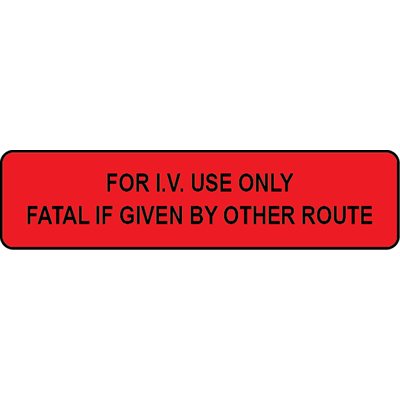 Fatal Razack Labels Label: For I.V. Use Only Fatal if Given by Other Route
