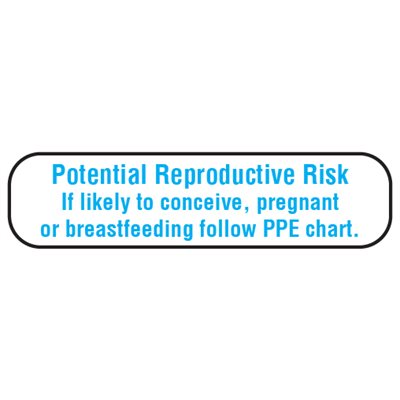 Reproductive Risk Sign Printable Label: Potential Reproductive Risk