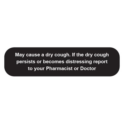 Label: May Cause A Dry Cough...