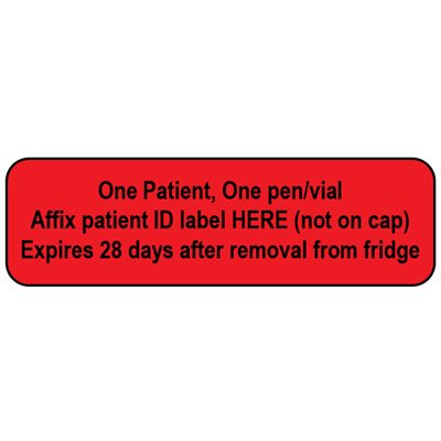 Label: One Patient, One Pen / Vial...