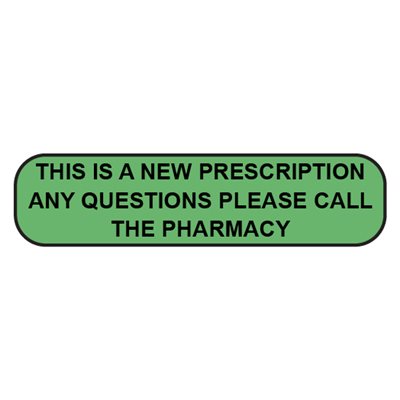 Cl Box Rx Label: This Is A New Prescription...