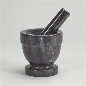 MORTAR & PESTLE MARBLE BLACK