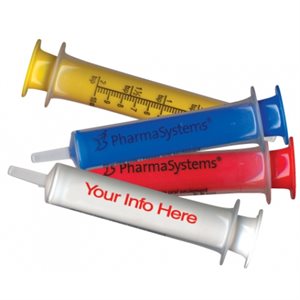 Custom Imprinted 5 mL Oral Syringes, White Plunger