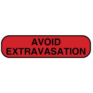 Label: “AVOID EXTRAVASATION”