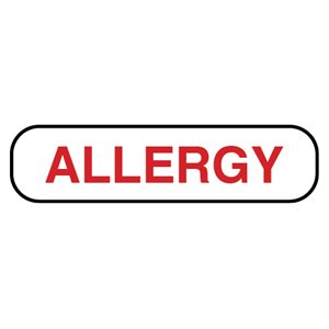 Label: "ALLERGY"