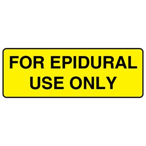 Label: "FOR EPIDURAL USE ONLY"