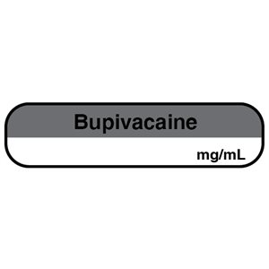 Label: "Bupivacaine mg / mL"