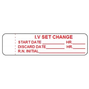 Label "I.V. Set Change"