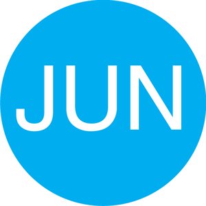 Monthly Label "June", Circle, 108 / Sheet
