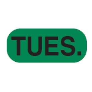 Label "Tuesday", 1000 / package