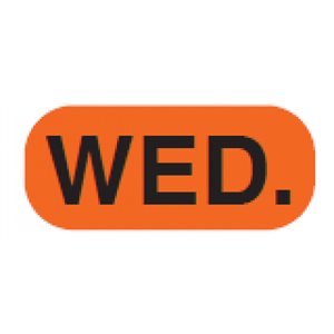 Label "Wednesday", 1000 / package