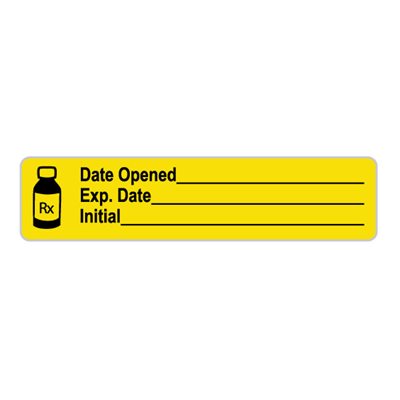Label "Date Opened / Exp.Date / Initial"