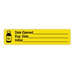Label "Date Opened / Exp.Date / Initial"