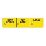 Label "Date Opened / Exp.Date / Initial"