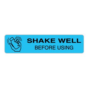Label "Shake Well Before Using"