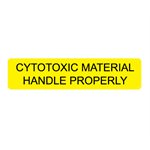 Label "Cytotoxic Material Handle Properly"