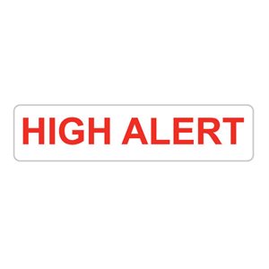 High Alert Medication Labels